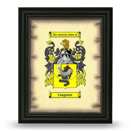 Cosgrave Coat of Arms Framed - Black