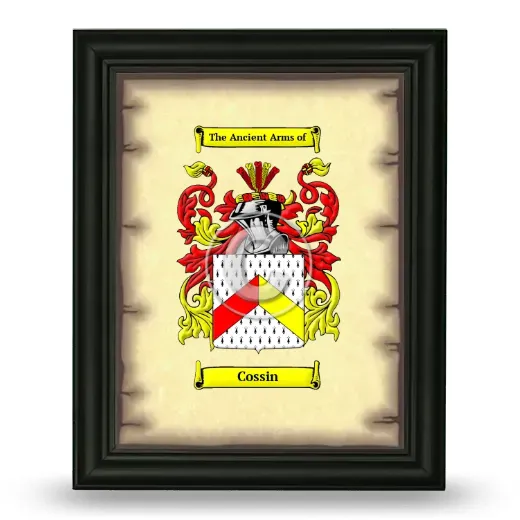 Cossin Coat of Arms Framed - Black