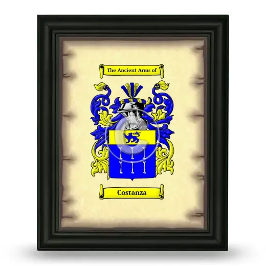 Costanza Coat of Arms Framed - Black