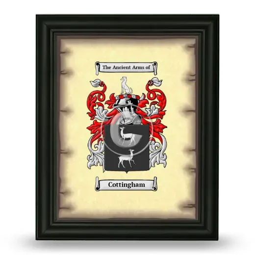 Cottingham Coat of Arms Framed - Black