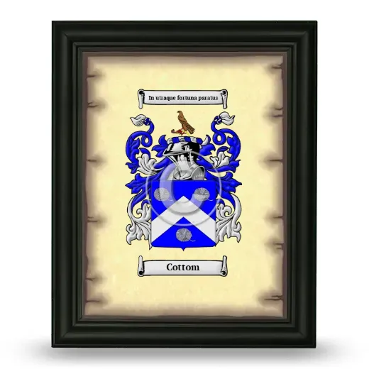Cottom Coat of Arms Framed - Black