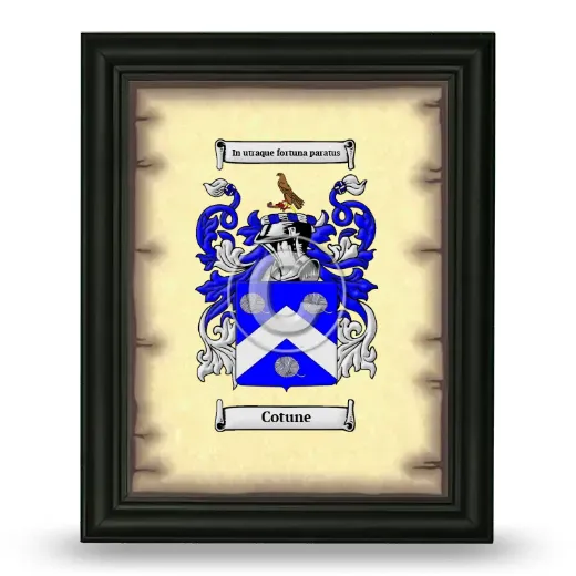 Cotune Coat of Arms Framed - Black