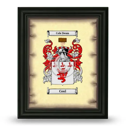 Coul Coat of Arms Framed - Black