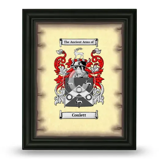 Coulett Coat of Arms Framed - Black