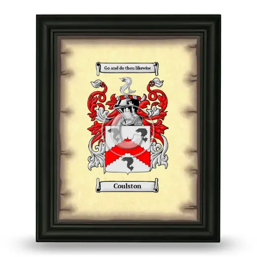Coulston Coat of Arms Framed - Black