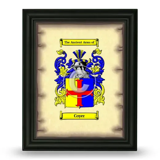 Coyer Coat of Arms Framed - Black