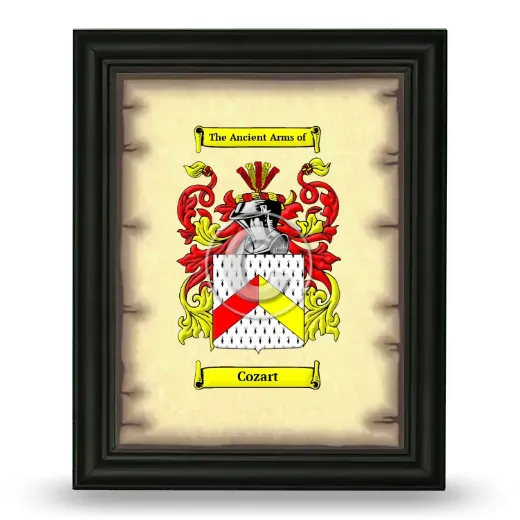 Cozart Coat of Arms Framed - Black