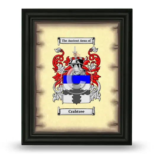 Crabtree Coat of Arms Framed - Black