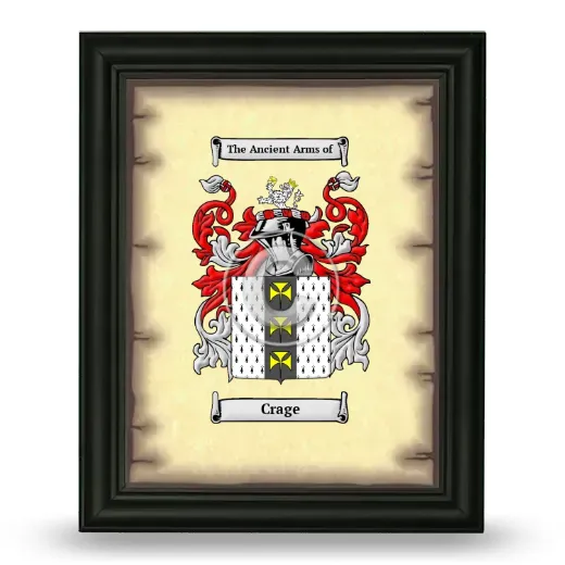 Crage Coat of Arms Framed - Black