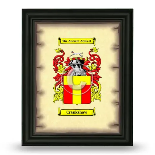 Crankshaw Coat of Arms Framed - Black