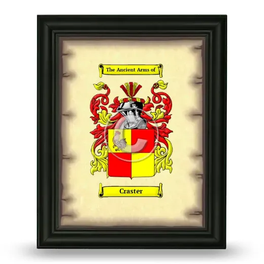 Craster Coat of Arms Framed - Black
