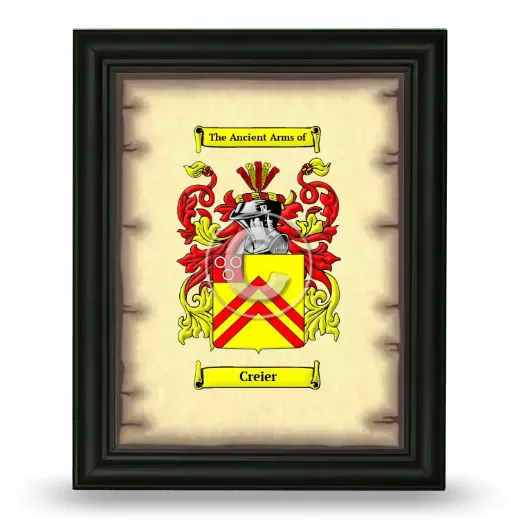 Creier Coat of Arms Framed - Black