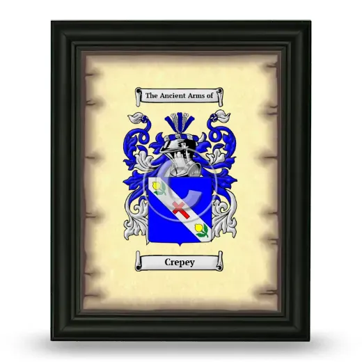 Crepey Coat of Arms Framed - Black