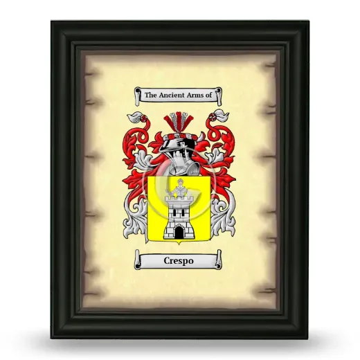 Crespo Coat of Arms Framed - Black