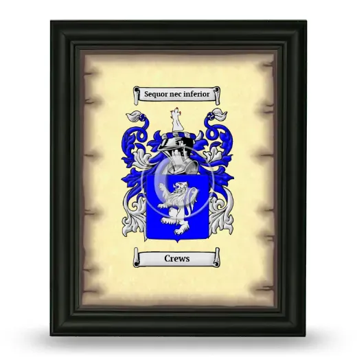 Crews Coat of Arms Framed - Black