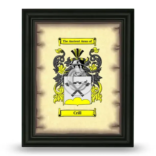 Crill Coat of Arms Framed - Black