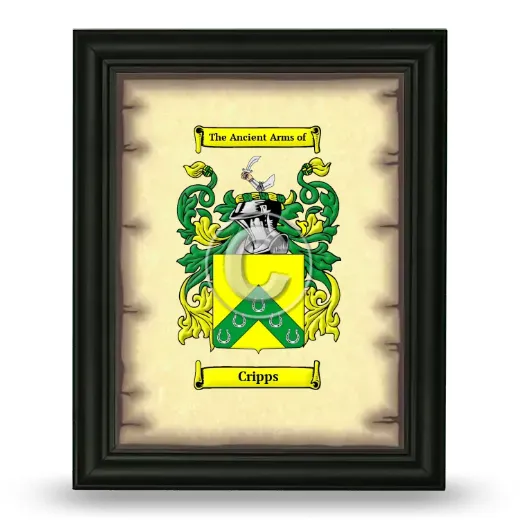 Cripps Coat of Arms Framed - Black