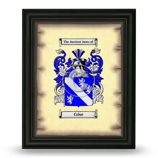 Crise Coat of Arms Framed - Black