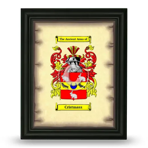 Cristmass Coat of Arms Framed - Black