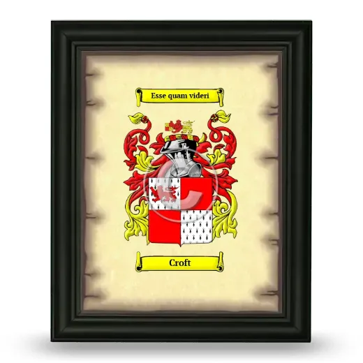 Croft Coat of Arms Framed - Black