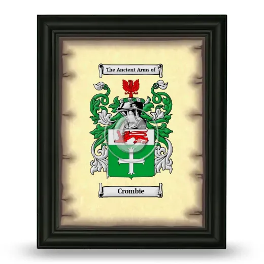 Crombie Coat of Arms Framed - Black