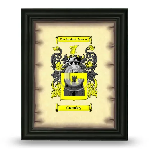 Cromley Coat of Arms Framed - Black