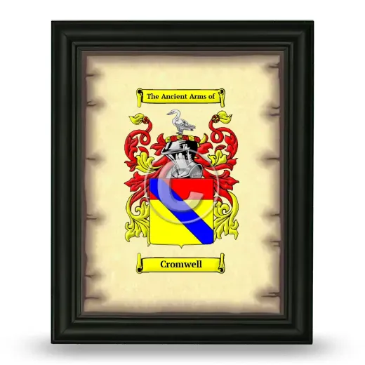 Cromwell Coat of Arms Framed - Black