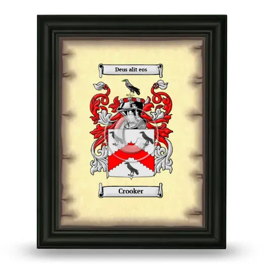 Crooker Coat of Arms Framed - Black
