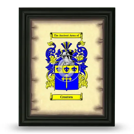 Crosten Coat of Arms Framed - Black