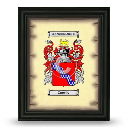 Crowdy Coat of Arms Framed - Black