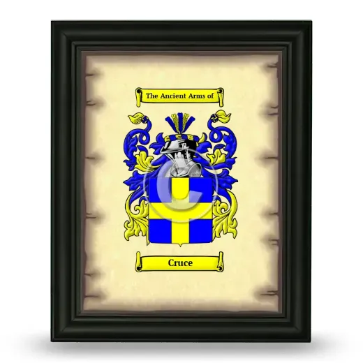 Cruce Coat of Arms Framed - Black