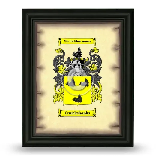 Cruickshanks Coat of Arms Framed - Black