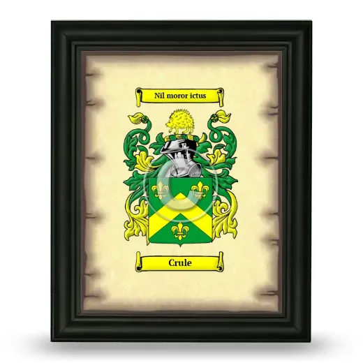 Crule Coat of Arms Framed - Black