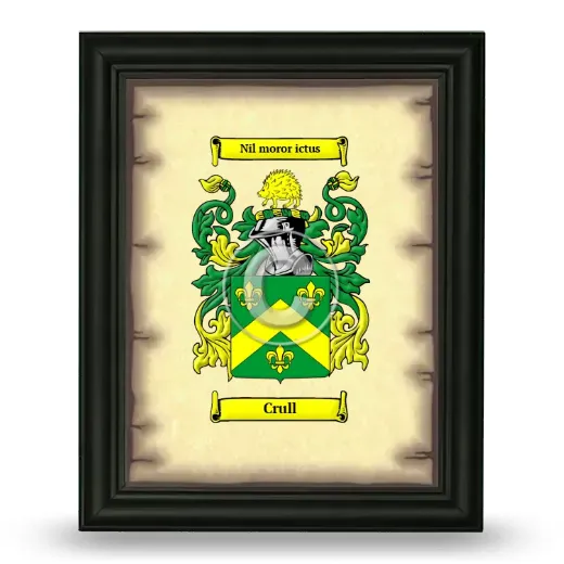 Crull Coat of Arms Framed - Black