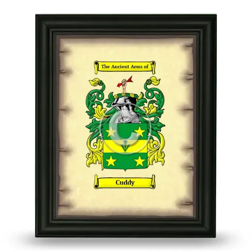 Cuddy Coat of Arms Framed - Black