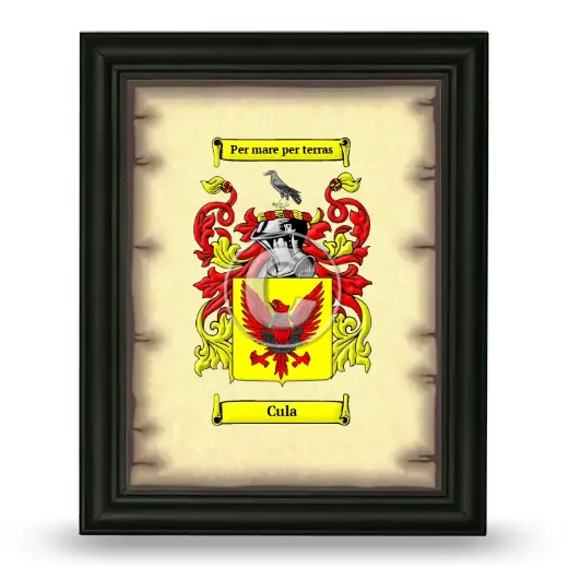 Cula Coat of Arms Framed - Black