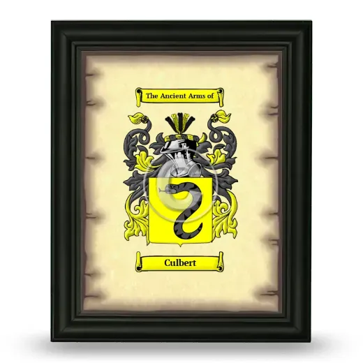 Culbert Coat of Arms Framed - Black
