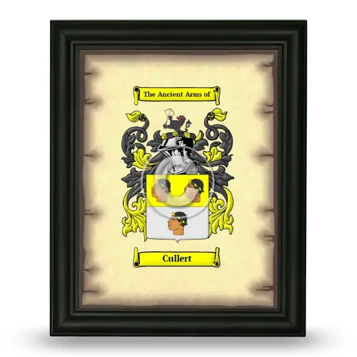 Cullert Coat of Arms Framed - Black