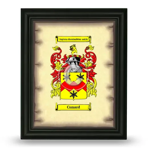 Cunard Coat of Arms Framed - Black