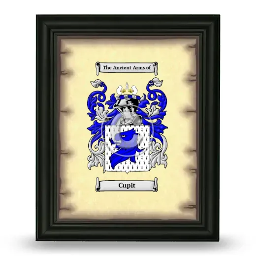 Cupit Coat of Arms Framed - Black