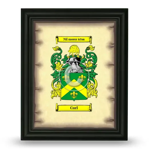 Curl Coat of Arms Framed - Black