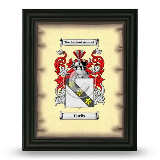 Curlis Coat of Arms Framed - Black