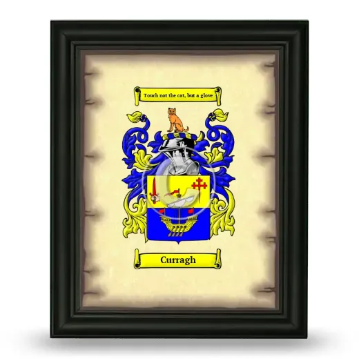 Curragh Coat of Arms Framed - Black