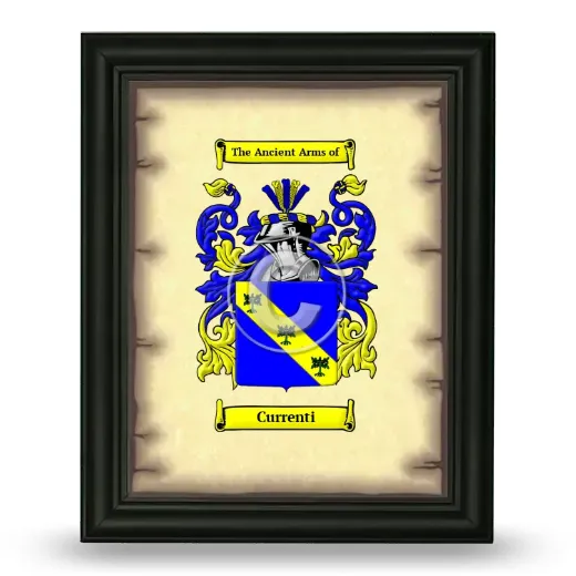 Currenti Coat of Arms Framed - Black