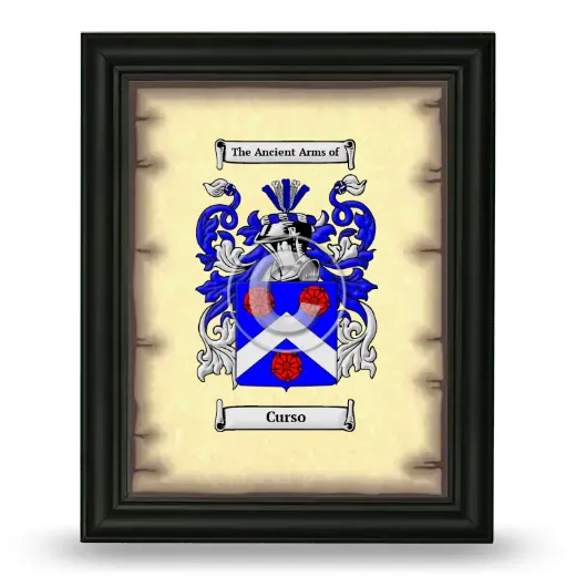 Curso Coat of Arms Framed - Black