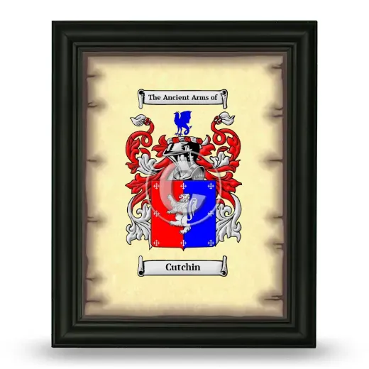 Cutchin Coat of Arms Framed - Black