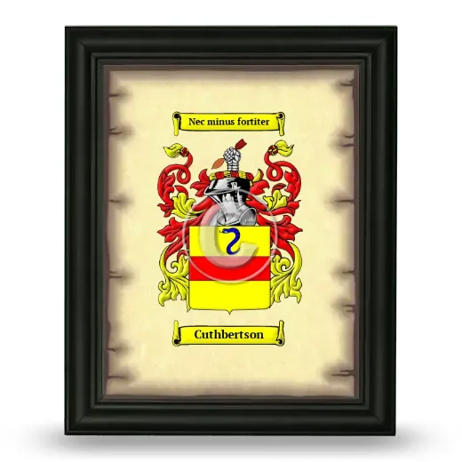 Cuthbertson Coat of Arms Framed - Black