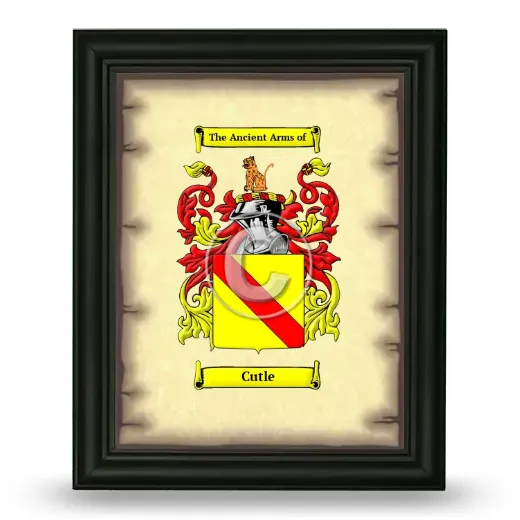 Cutle Coat of Arms Framed - Black