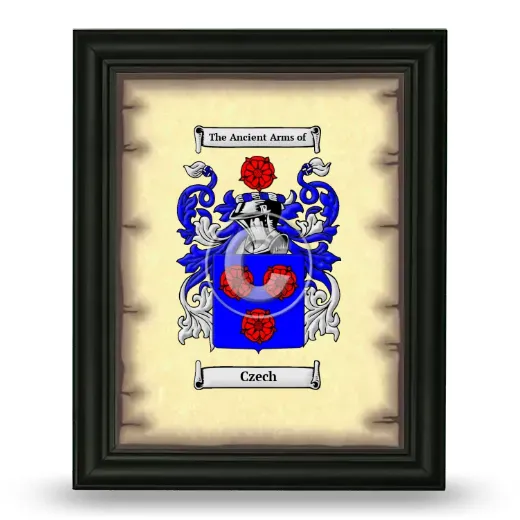 Czech Coat of Arms Framed - Black