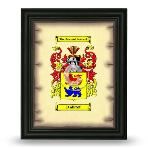 D abitot Coat of Arms Framed - Black